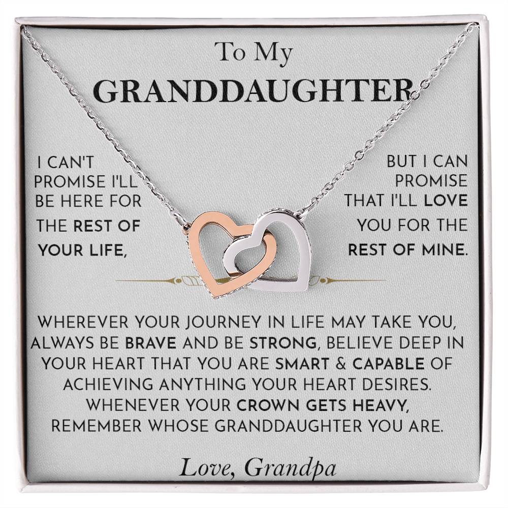 To Our Granddaughter Necklace From Grandma Granpa, Granddaughter Gifts From Grandma Grandmother Or Grandpa Grandfather, Granddaughter Necklace Gift For Girls On Birthday, Wedding, Christmas