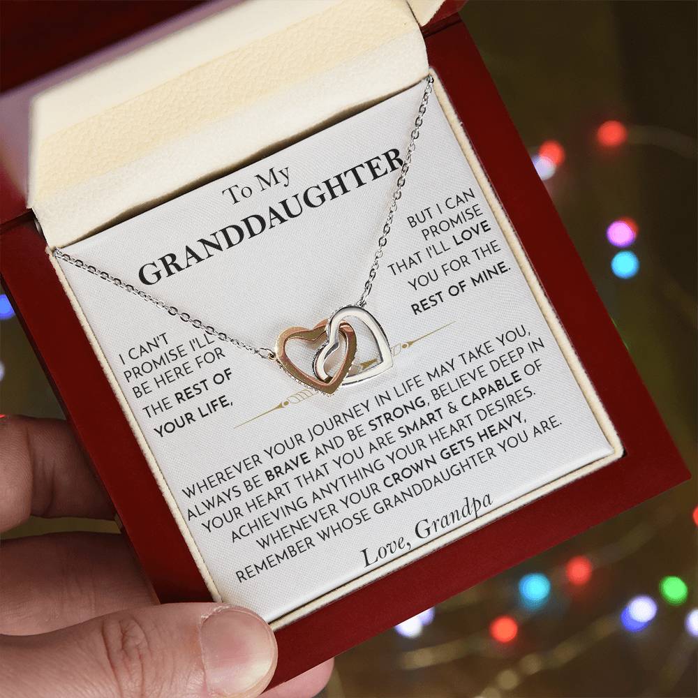 To Our Granddaughter Necklace From Grandma Granpa, Granddaughter Gifts From Grandma Grandmother Or Grandpa Grandfather, Granddaughter Necklace Gift For Girls On Birthday, Wedding, Christmas