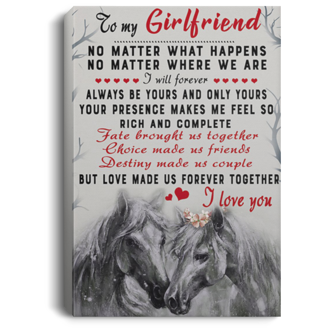 200813BB Boyfriend To Girlfriend Family Canvas Print Love Made Us Forever Together Art Poster 8x12 12x18 16x24