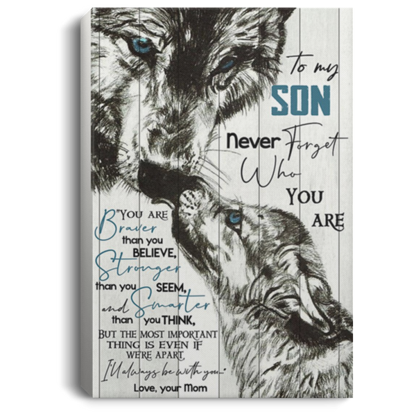 200813BB Family Quotes Canvas Wall Art Wolf To My Son - The Most Important Thing Is Even If Were Apart I 'Ll Always Be With You Poster From Mom