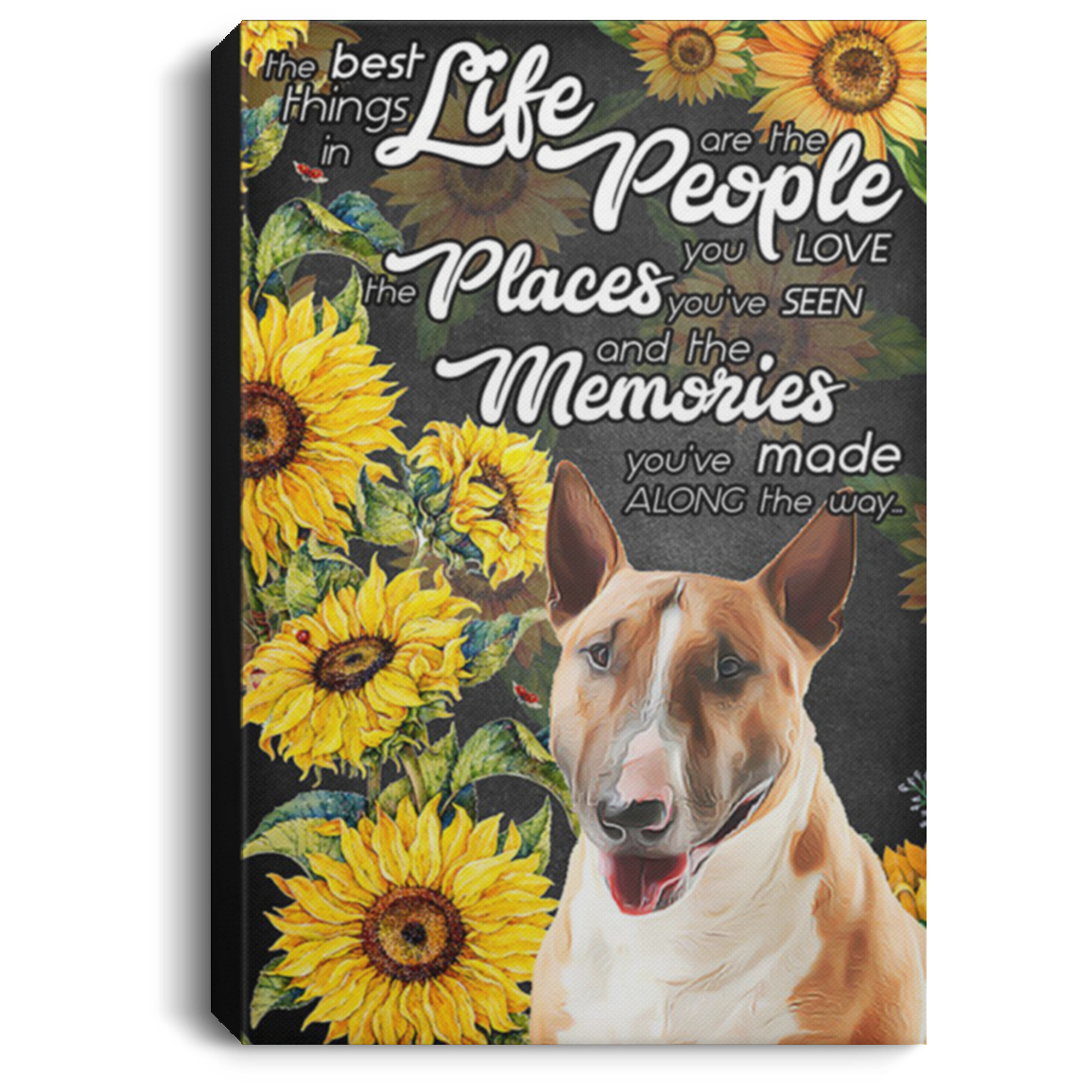 200822H Bull Terrier The Best Things Canvas Art Wall Decor Bedroom Living Room Funny Gift For Men Women On Birthday Christmas Wrapped Ready To Hang 8x12 12x18 16x24