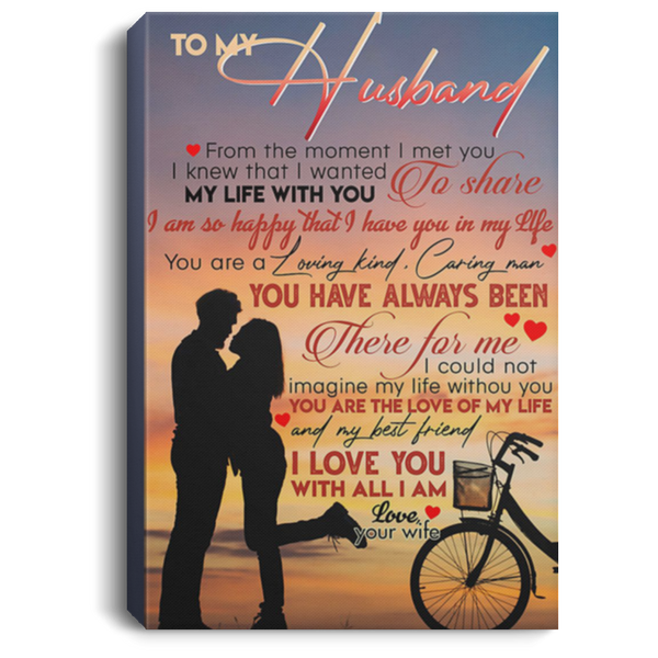 200813BB Biker Husband Inspiration Canvas Wall Art From Wife Perfect Birthday Christmas Ideas Great Gift Decoration 8x12 12x18 16x24