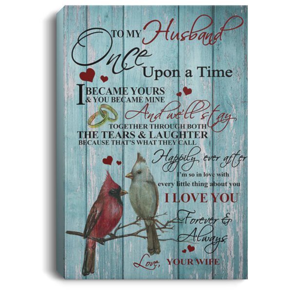 200813BB To My Husband From Wife Cardinal Canvas Poster Custom Awesome Birthday Christmas Ideas Great Gift Decoration 8x12 12x18 16x24