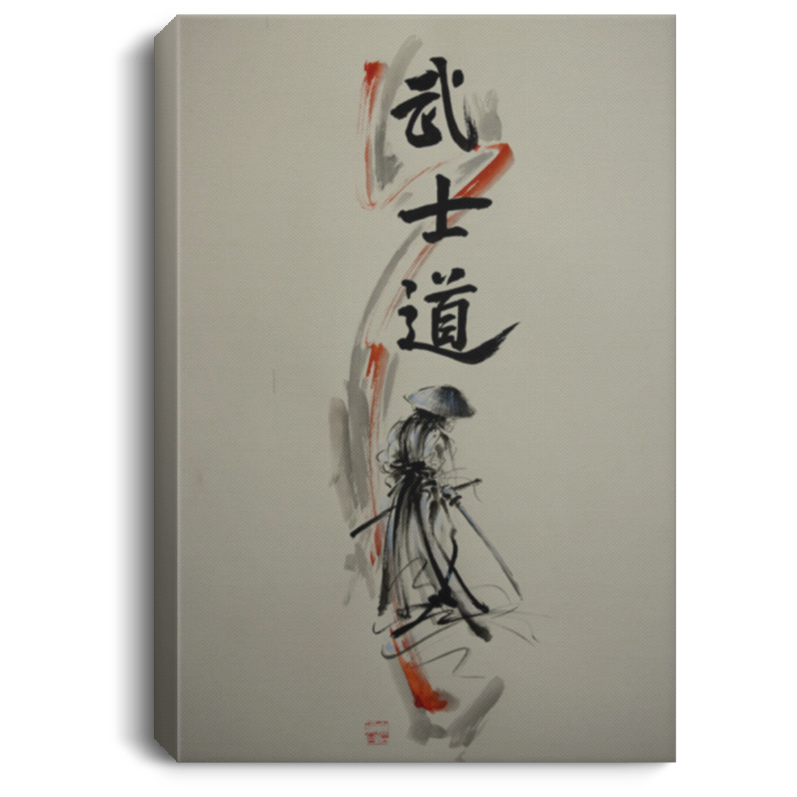 AAA200704 Japanese Bushido Samurai Wall Art Canvas Prints Decor Bedroom Living Room Office 8x12 12x18 16x24