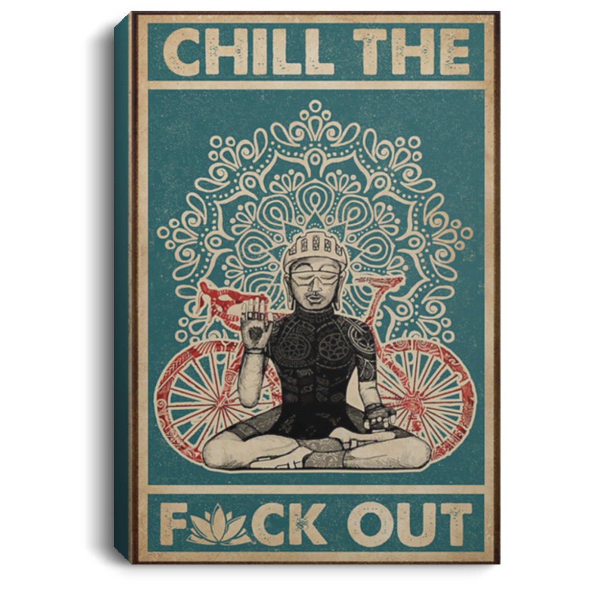 200818EE Chill Out Yoga Bicycle Canvas Poster Custom Perfect Birthday Christmas Ideas Great Gift Decoration 8x12 12x18 16x24