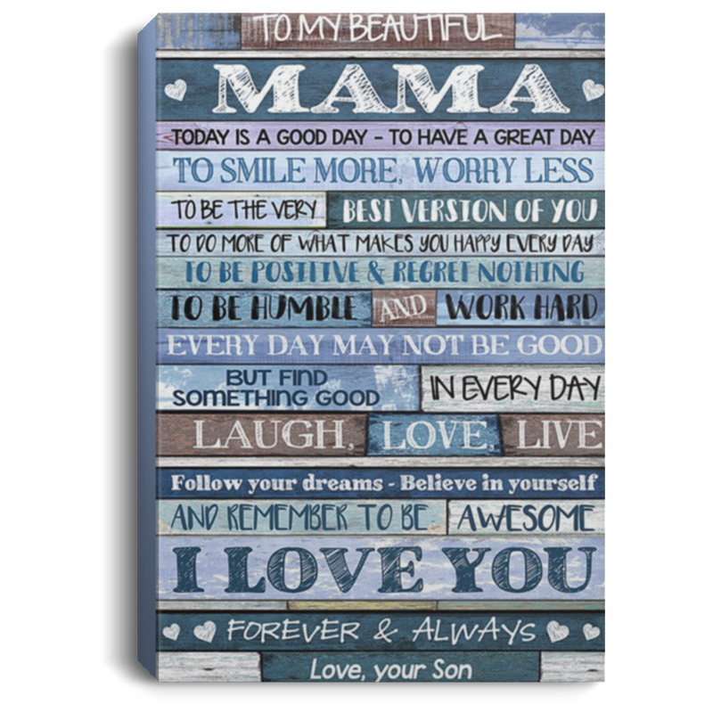 200813BB Mama Wrapped Framed Canvas Wall Art Follower You Dreams Believe In Yourself Poster Gift From Son 8x12 12x18 16x24