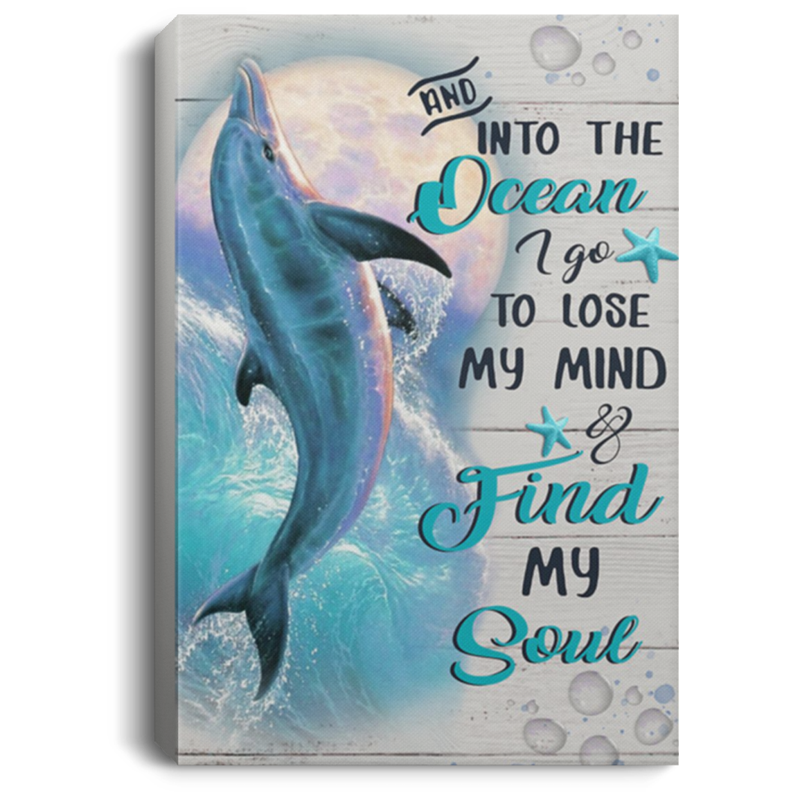 200813BB Dolphin Art Posters Inspirational Canvas Wall Art Perfect Birthday Christmas Ideas Great Gift Decoration 8x12 12x18 16x24