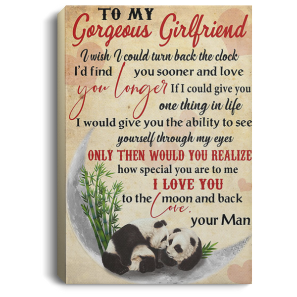 200813BB Girlfriend Panda Family Canvas Art I Wish I Could Turn Back The Clock I'd Find You Sooner And Love You Longer Poster From Man 8x12 12x18 16x24