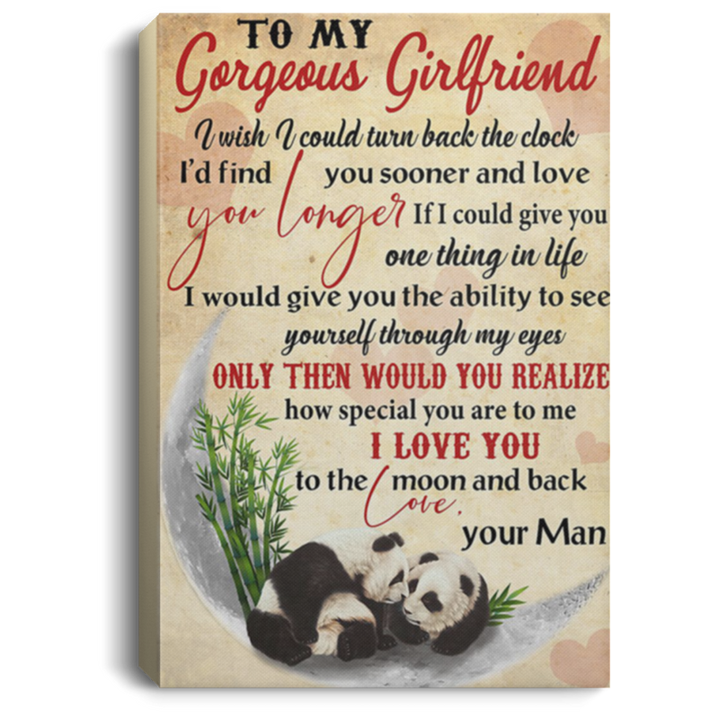 200813BB Girlfriend Panda Family Canvas Art I Wish I Could Turn Back The Clock I'd Find You Sooner And Love You Longer Poster From Man 8x12 12x18 16x24