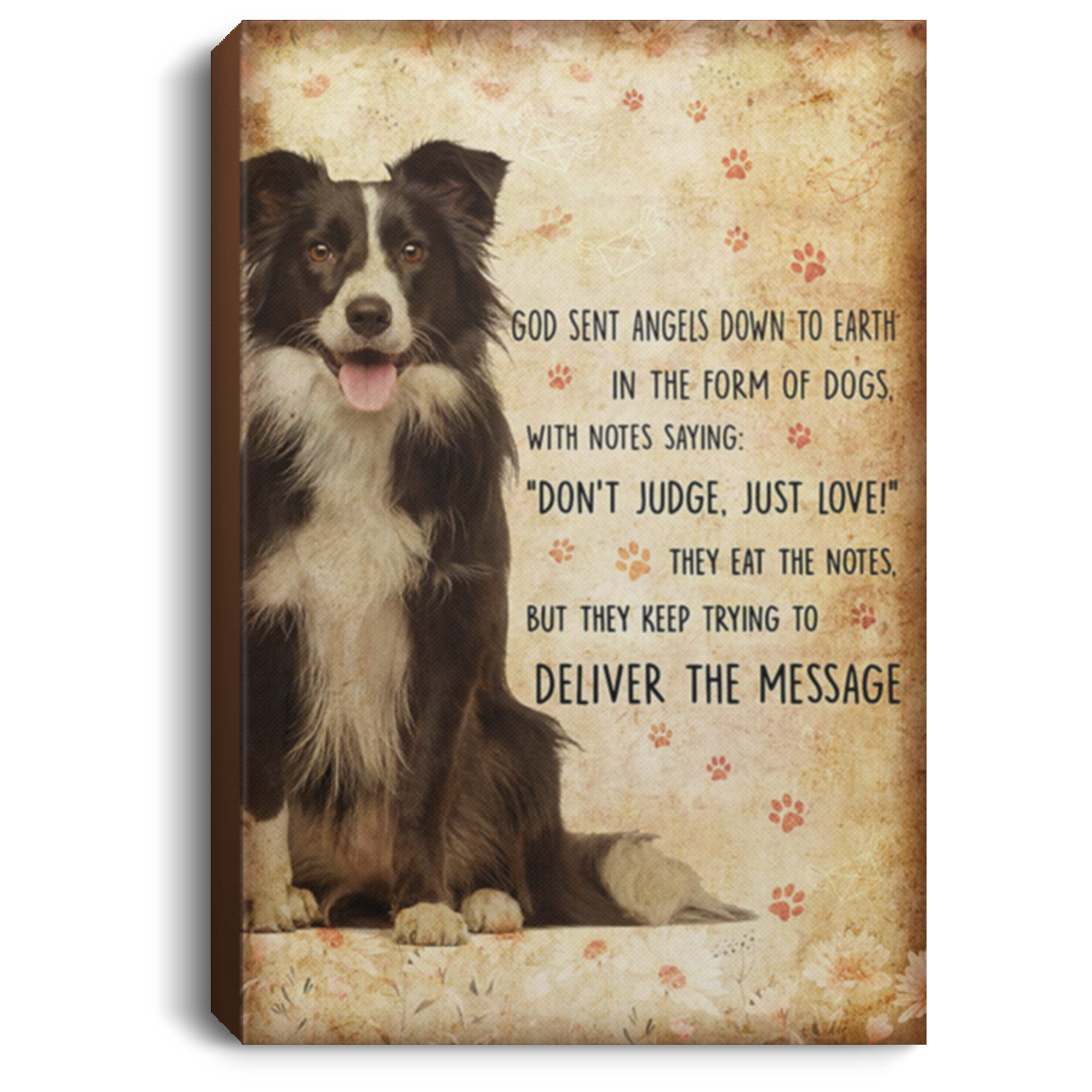 200825G God Sent Angels Down To Earth In The Form Of Dogs Canvas Wall Art Perfect Birthday Christmas Ideas Great Gift Decoration 8x12 12x18 16x24