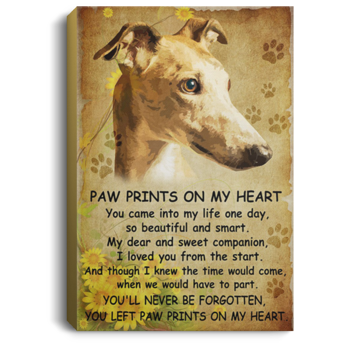 200825G Dog Canvas Pictures Greyhound Art Print Awesome Birthday Christmas Ideas Great Gift Decoration 8x12 12x18 16x24