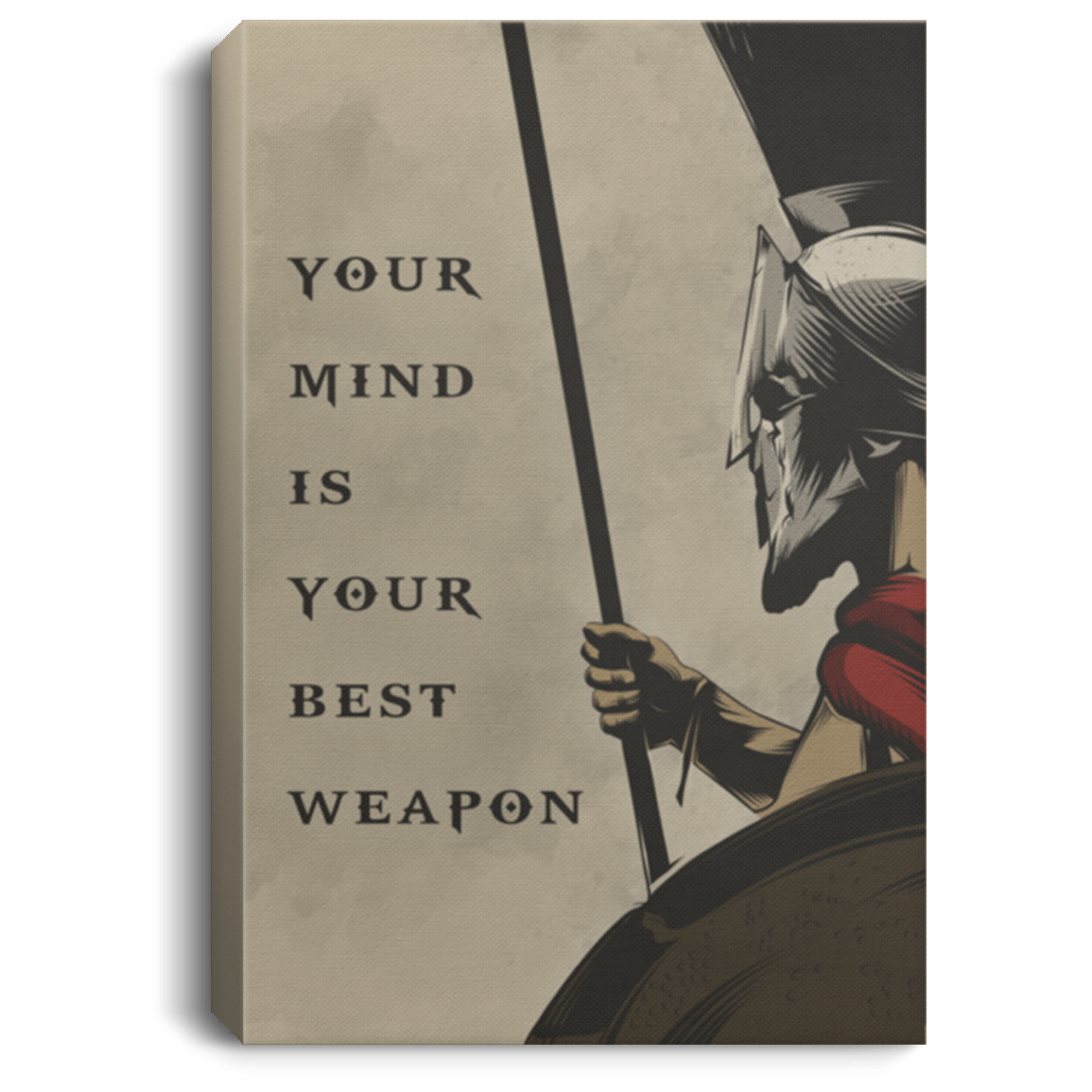 AAA200704 Spartan Wall Art Canvas Custom Decor Office Bedroom Living Room Your Mind Is Your Best Weapon 8x12 12x18 16x24