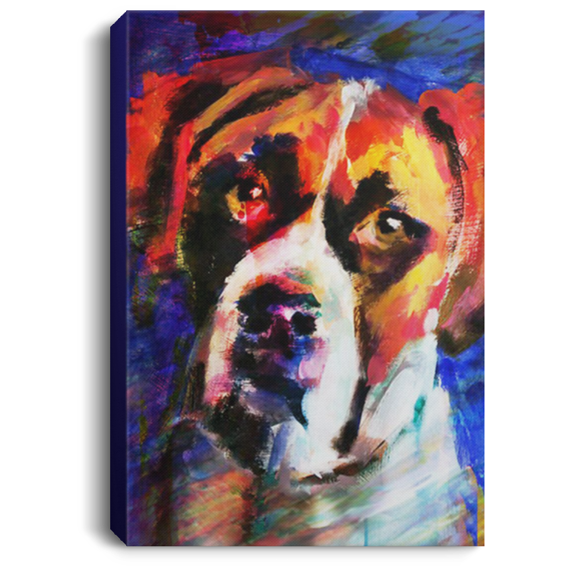 200822H Boxer Dog Canvas Poster Wall Art Print Picture Personalized Gift For Men Women Wrapped Ready To Hang 8x12 12x18 16x24