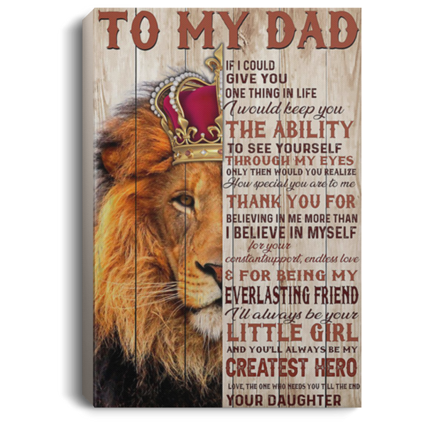 200813BB Lion Dad Family Canvas Art Poster From Daughter Perfect Birthday Christmas Ideas Great Gift Decoration 8x12 12x18 16x24