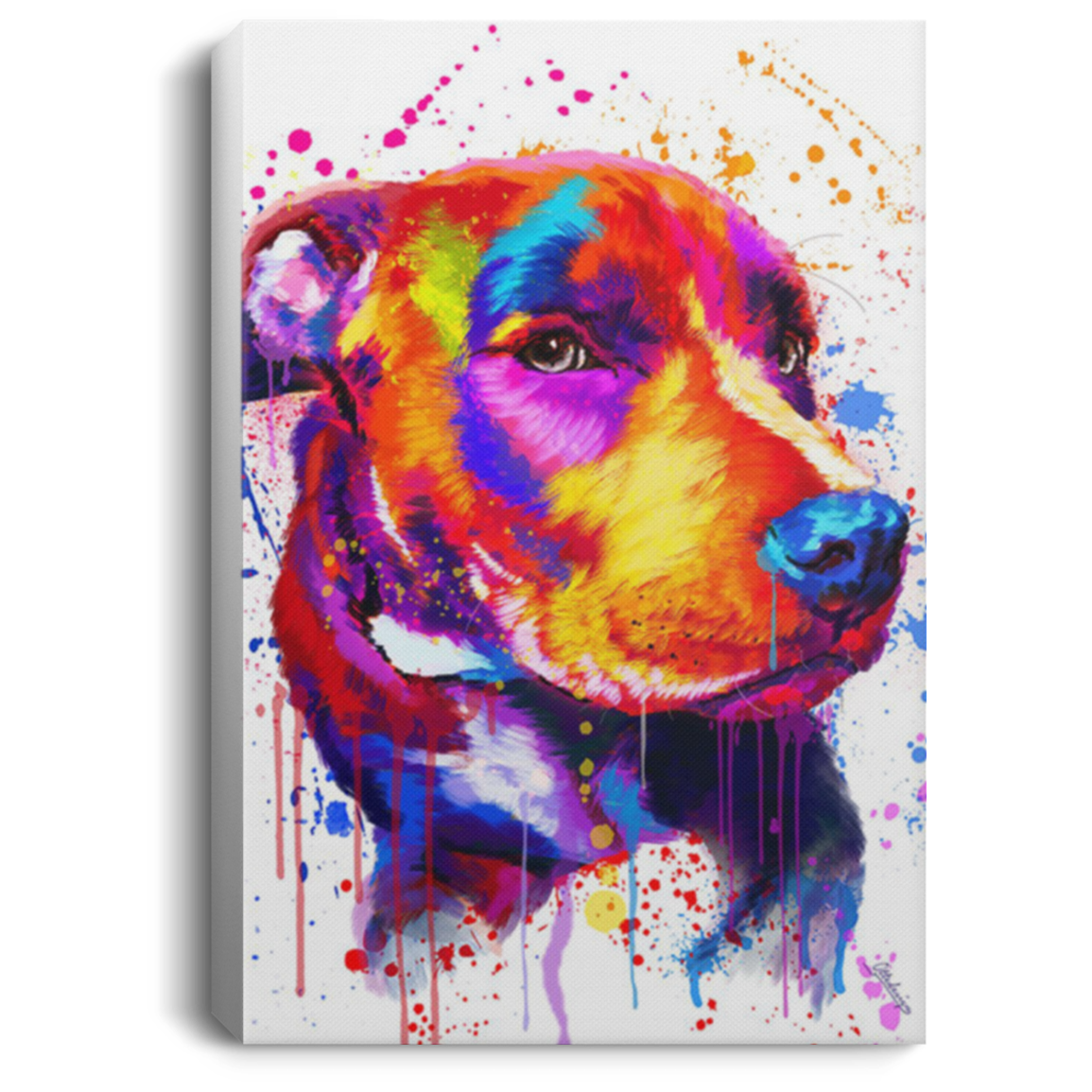 200822H Pitbull Colorful Painting Wall Art Canvas Prints Decor Home 8x12 12x18 16x24