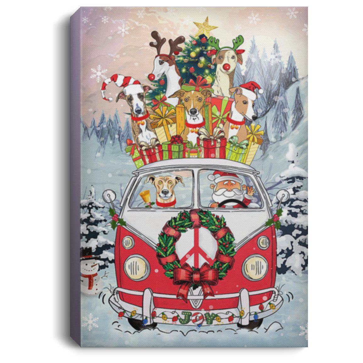 200825G Greyhound Dog Canvas Pictures Christmas Gift For Men Women On Birthday Xmas Wrapped Ready To Hang 8x12 12x18 16x24