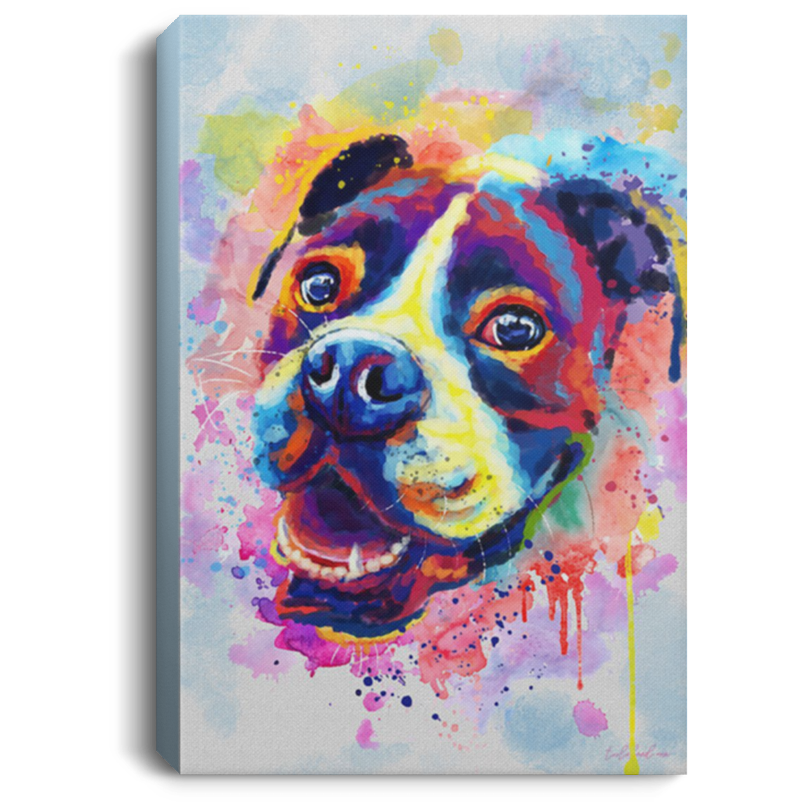 200822H Boxer Water Colorful Canvas Wall Art Picture Gift For Men Women On Birthday Christmas Anniversary Wrapped Ready To Hang 8x12 12x18 16x24