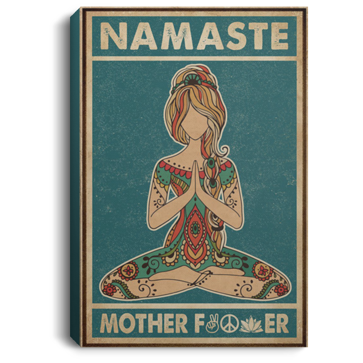 200818EE Yoga Girl Namaste Canvas Poster Print Awesome Birthday Christmas Ideas Great Gift Decoration 8x12 12x18 16x24