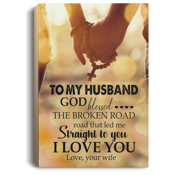 200813BB To My Husband From Wife Wall Art Canvas Bedroom Perfect Birthday Christmas Ideas Great Gift Decoration 8x12 12x18 16x24