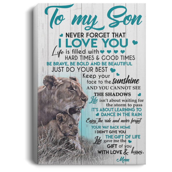 200813BB Lion Son Canvas Poster Motivation From Mom Perfect Birthday Christmas Ideas Great Gift Decoration 8x12 12x18 16x24