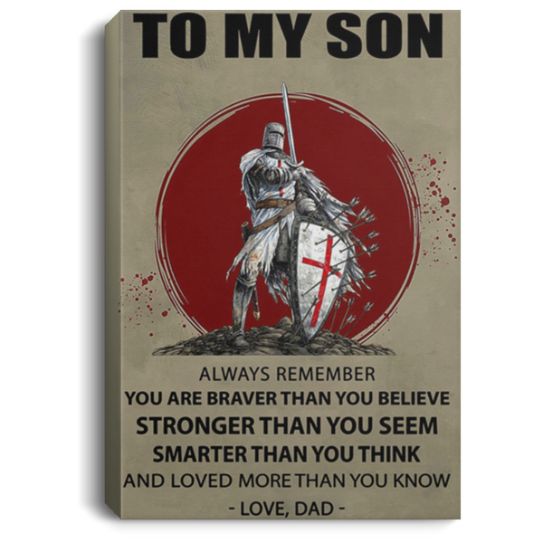 200813BB Warrior Son Wall Art Canvas For Bedroom Living Room From Dad Awesome Birthday Christmas Ideas Great Gift Decoration 8x12 12x18 16x24