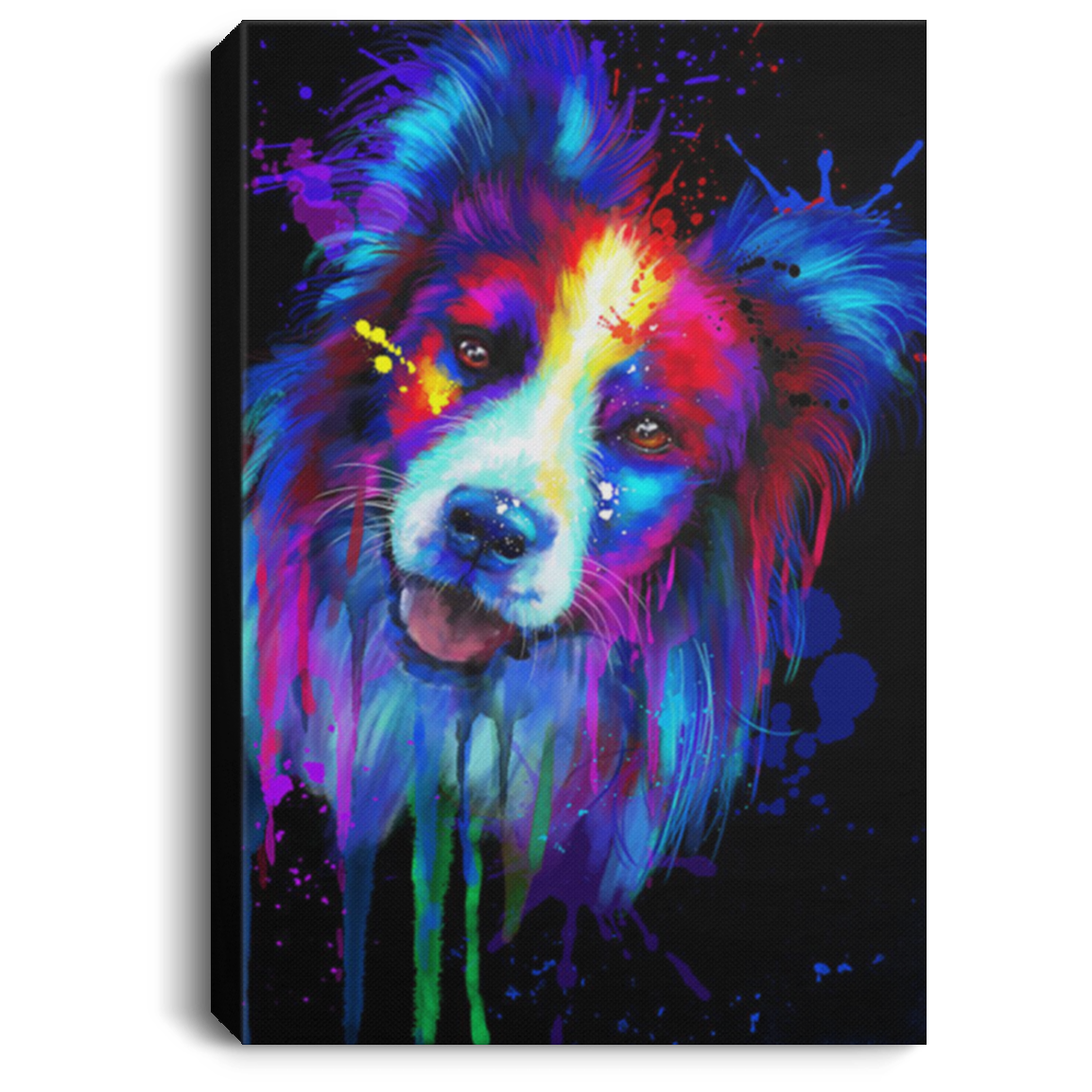 200825G Border Collie Dog Canvas Poster Print Awesome Birthday Christmas Ideas Great Gift Decoration 8x12 12x18 16x24