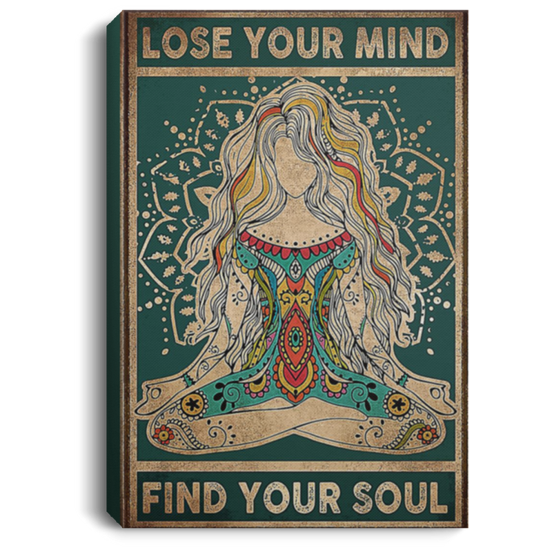 200818EE Find Your Soul Yoga Girl Canvas Poster Print Awesome Birthday Christmas Ideas Great Gift Decoration 8x12 12x18 16x24