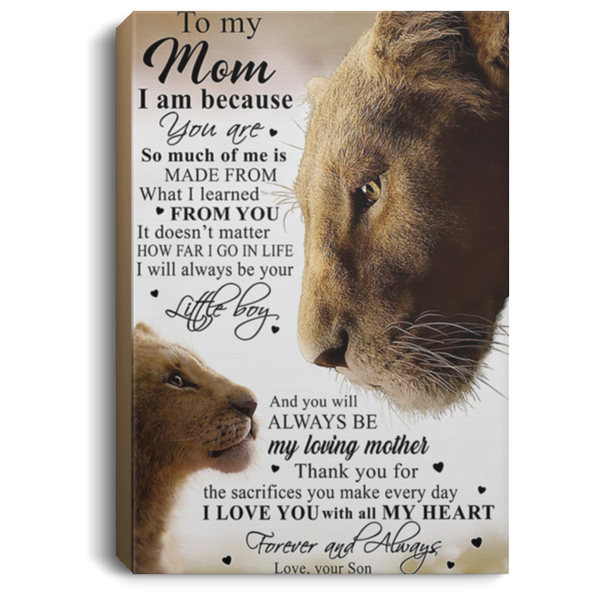 200813BB Quote Posters Canvas Lion To My Mom Art Print From Son Awesome Birthday Anniversary Christmas Ideas Great Gift Decoration 8x12 12x18 16x24