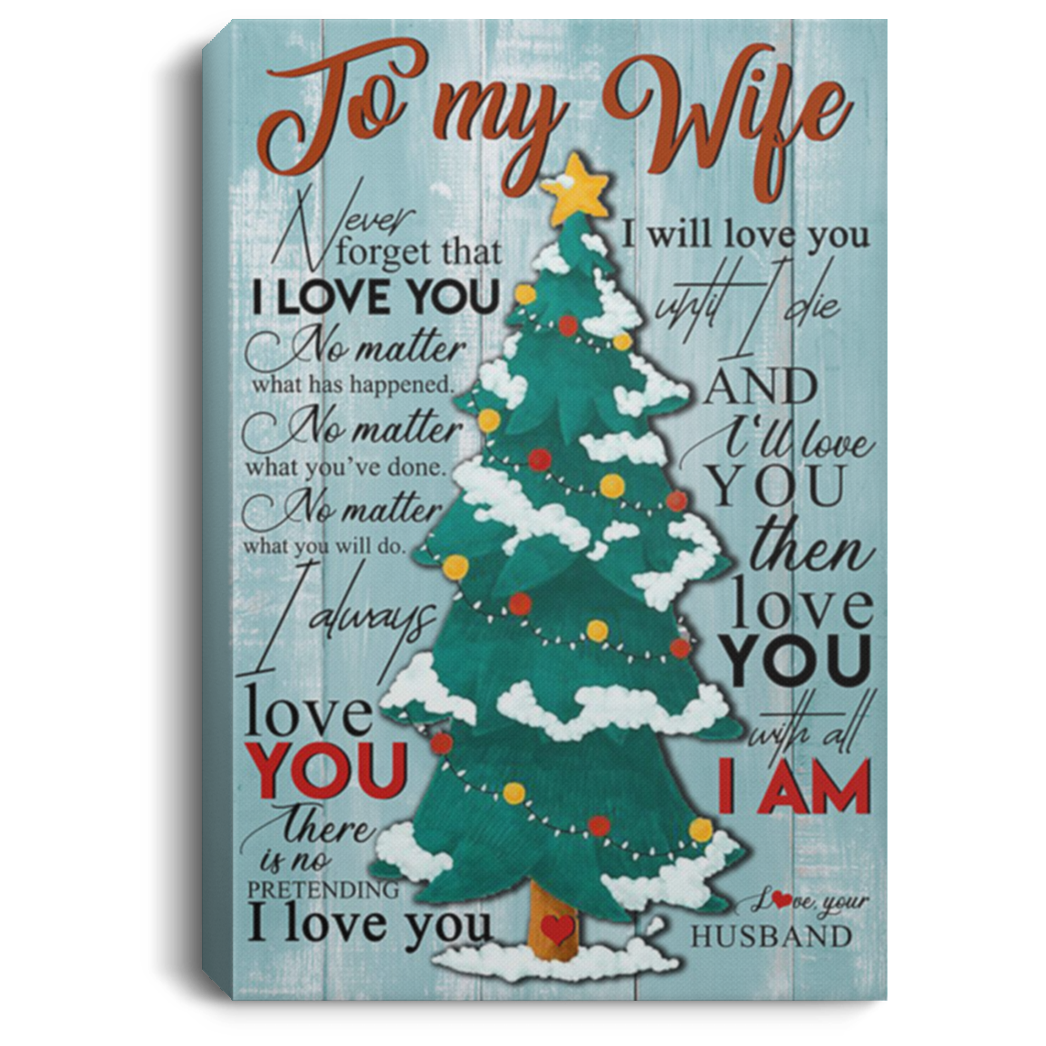 200813BB Gallery Wrapped Framed Canvas Christmas Tree To My Wife From Husband Awesome Birthday Ideas Great Gift Decoration 8x12 12x18 16x24