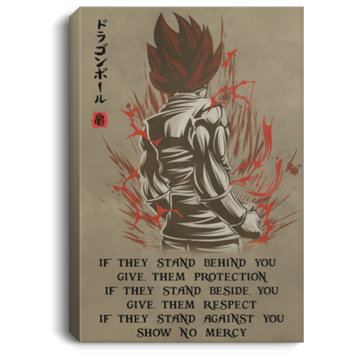 AAA200704 Goku Canvas Poster Custom If They Stand Against You Show No Mercy Wall Art Decor Bedroom Living Room Office 8x12 12x18 16x24