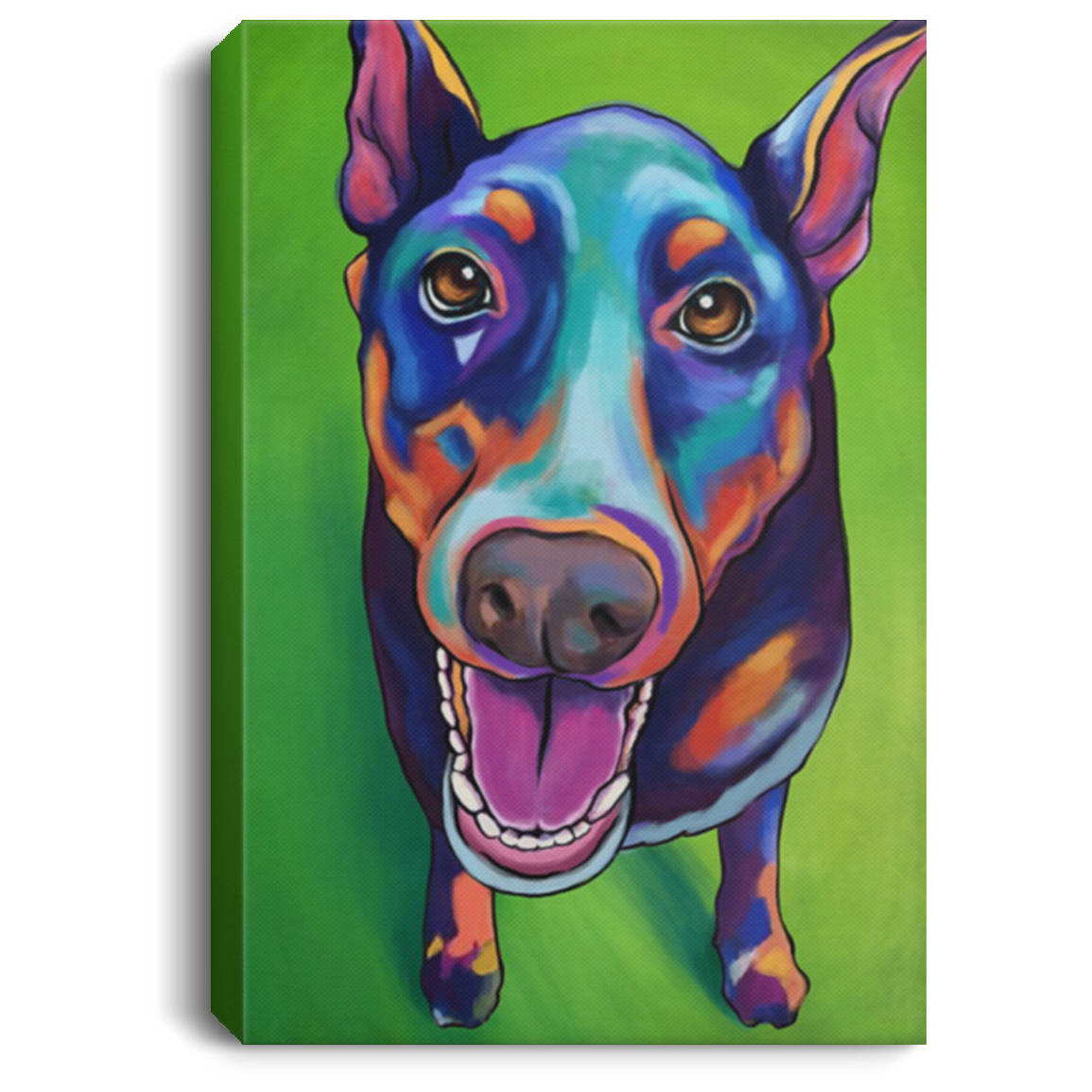 200825G Doberman Dog Canvas Pictures Wrapped Ready To Hang Personalized Birthday Christmas Gag Gift For Men Women  8x12 12x18 16x24
