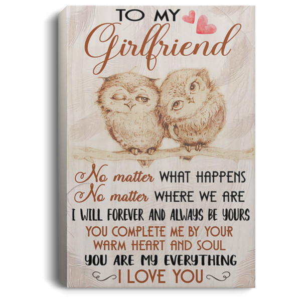 200813BB Boyfriend To Girlfriend Owl Canvas Wall Art Inspirational Quotes No Matter What Happens I Will Forever And Always Be Your Poster 8x12 12x18 16x24