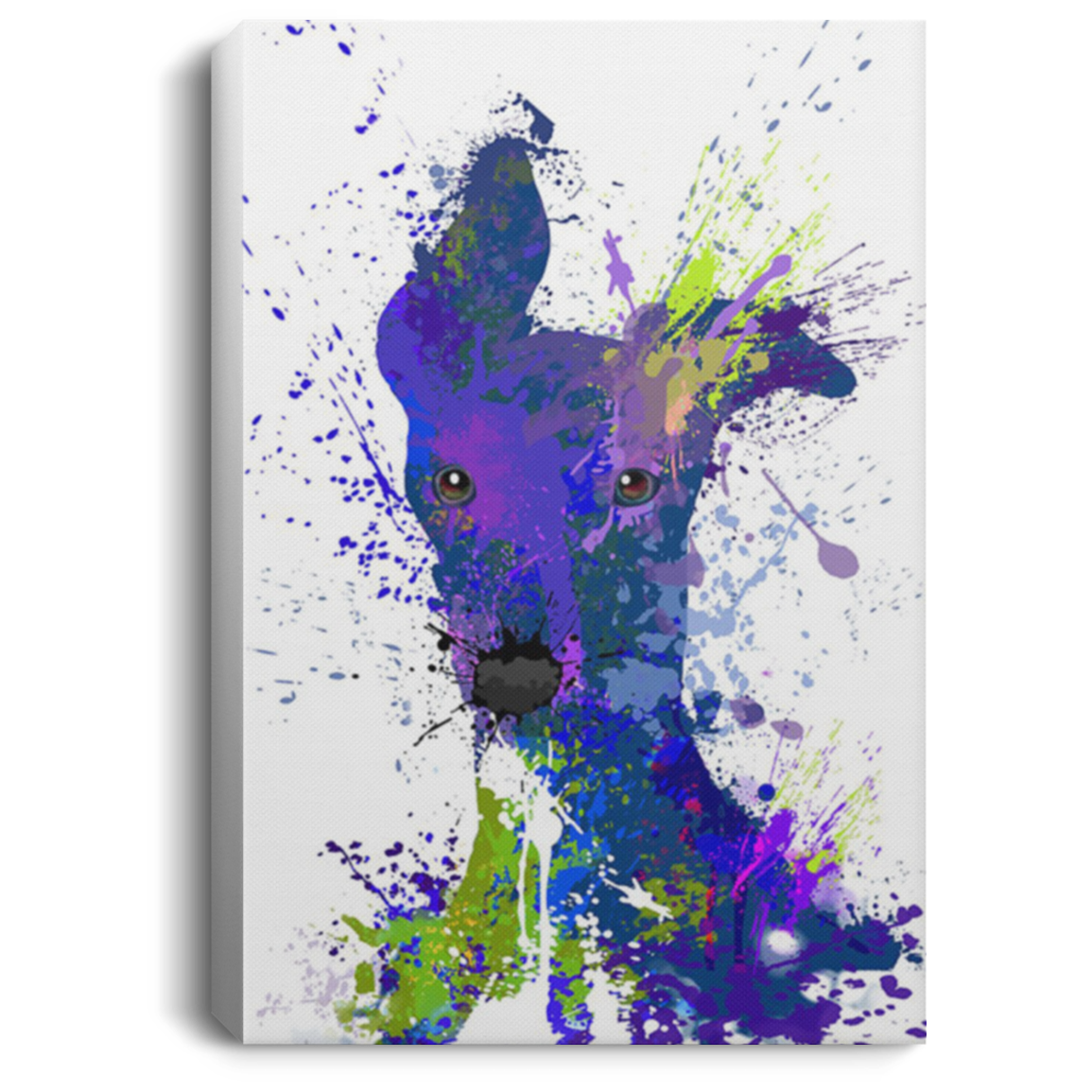 200825G Dog Canvas Wall Art Greyhound Water Color Print Awesome Birthday Christmas Ideas Great Gift Decoration 8x12 12x18 16x24