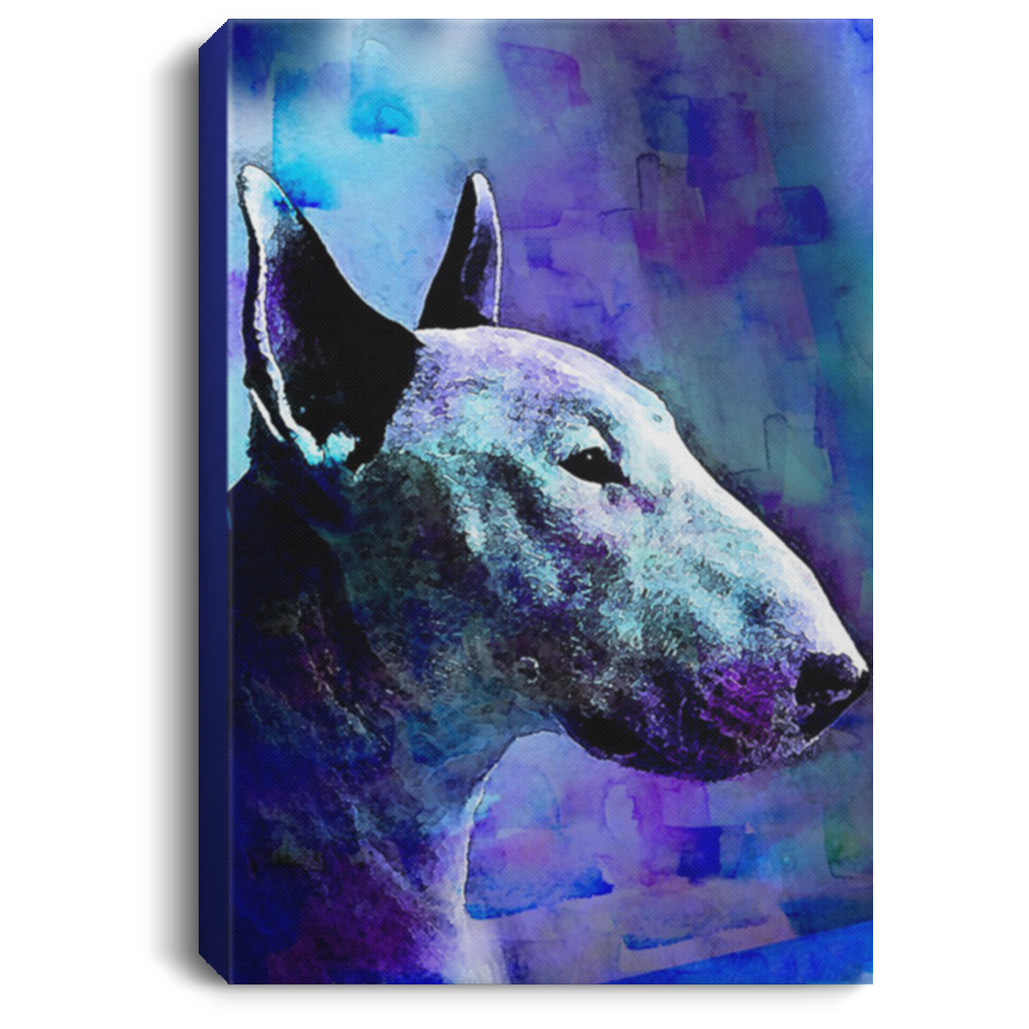 200822H Bull Terrier Canvas Poster Wall Art Print Best Gift For Men Women On Birthday Christmas Wrapped Ready To Hang 8x12 12x18 16x24