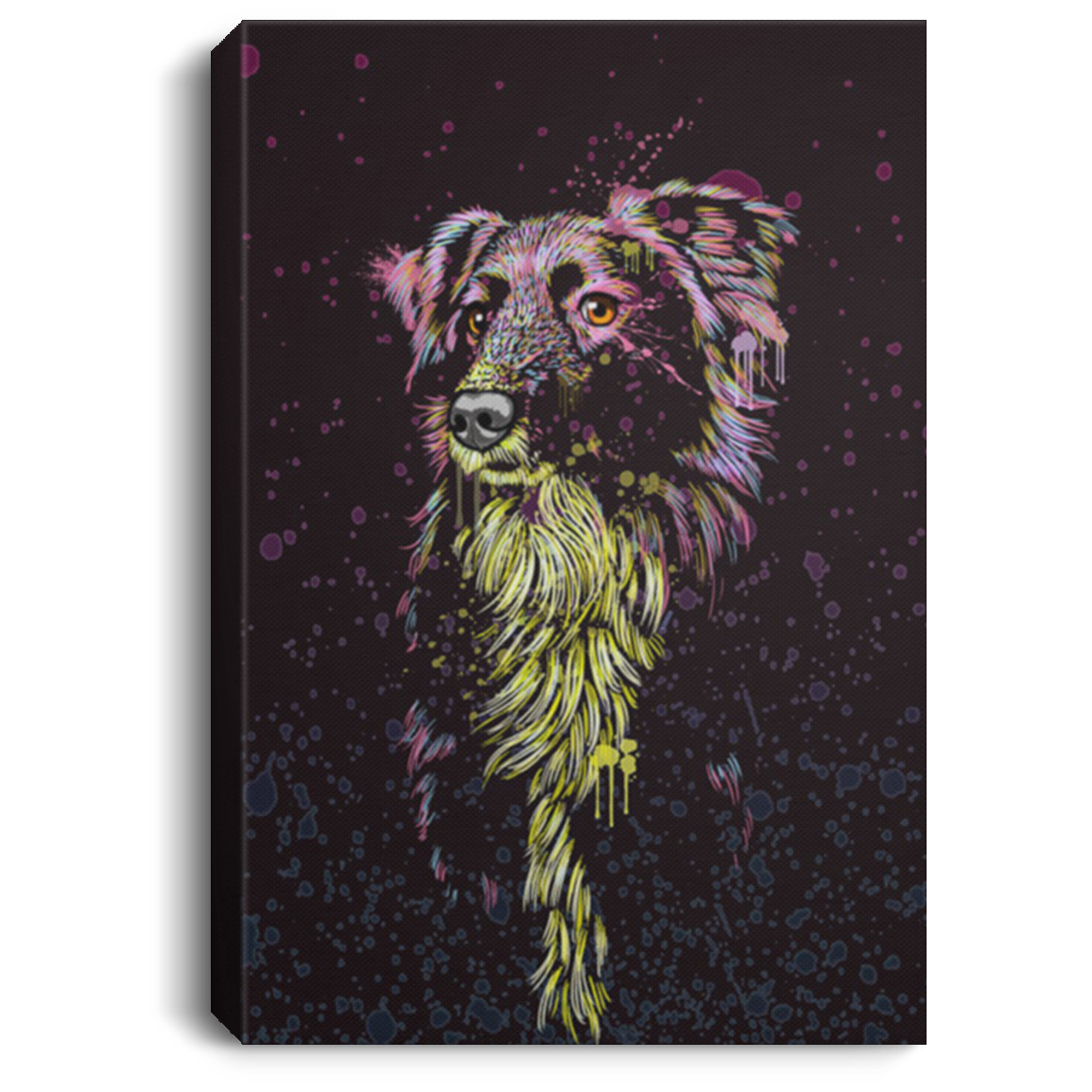 200825G Border Collie Gallery Wrapped Framed Canvas Perfect Birthday Christmas Ideas Great Gift Decoration 8x12 12x18 16x24