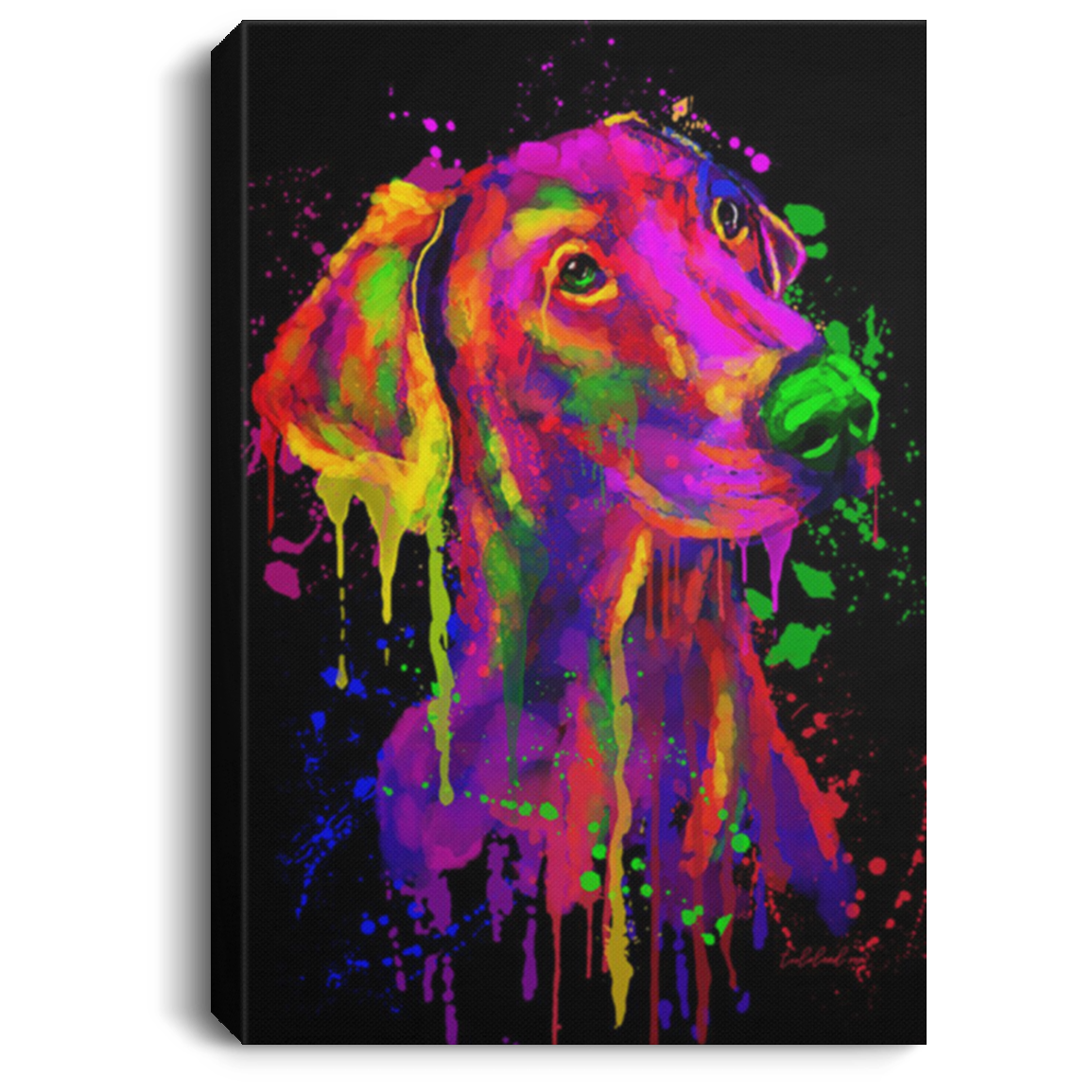 200825G Doberman Water Colorful Dog Canvas House Best Gift For Men Women On Birthday Xmas Wrapped Ready To Hang 8x12 12x18 16x24