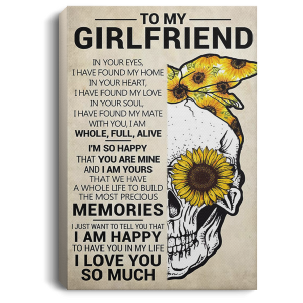 200813BB Girlfriend Skull Vintage Poster Canvas Wall Art We Have A Whole Life To Build The Most Precious Memories From Boyfriend