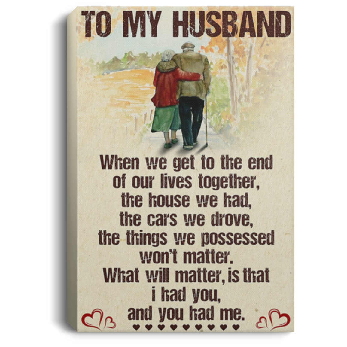 200813BB Husband Family Wall Art Canvas Vertical Perfect Birthday Christmas Ideas Great Gift Decoration 8x12 12x18 16x24