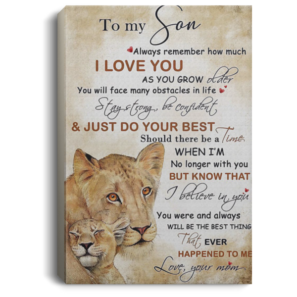 200813BB Lion Son Family Quotes Canvas Wall Art Poster From Mom Perfect Birthday Christmas Ideas Great Gift Decoration 8x12 12x18 16x24