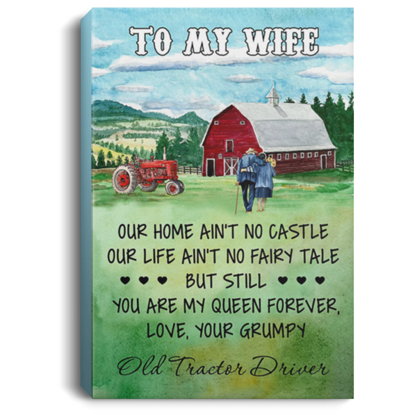 200813BB Wife Wrapped Framed Canvas You Are My Queen Forever Poster Gift From Husband On Christmas Birthday Valentine's Day