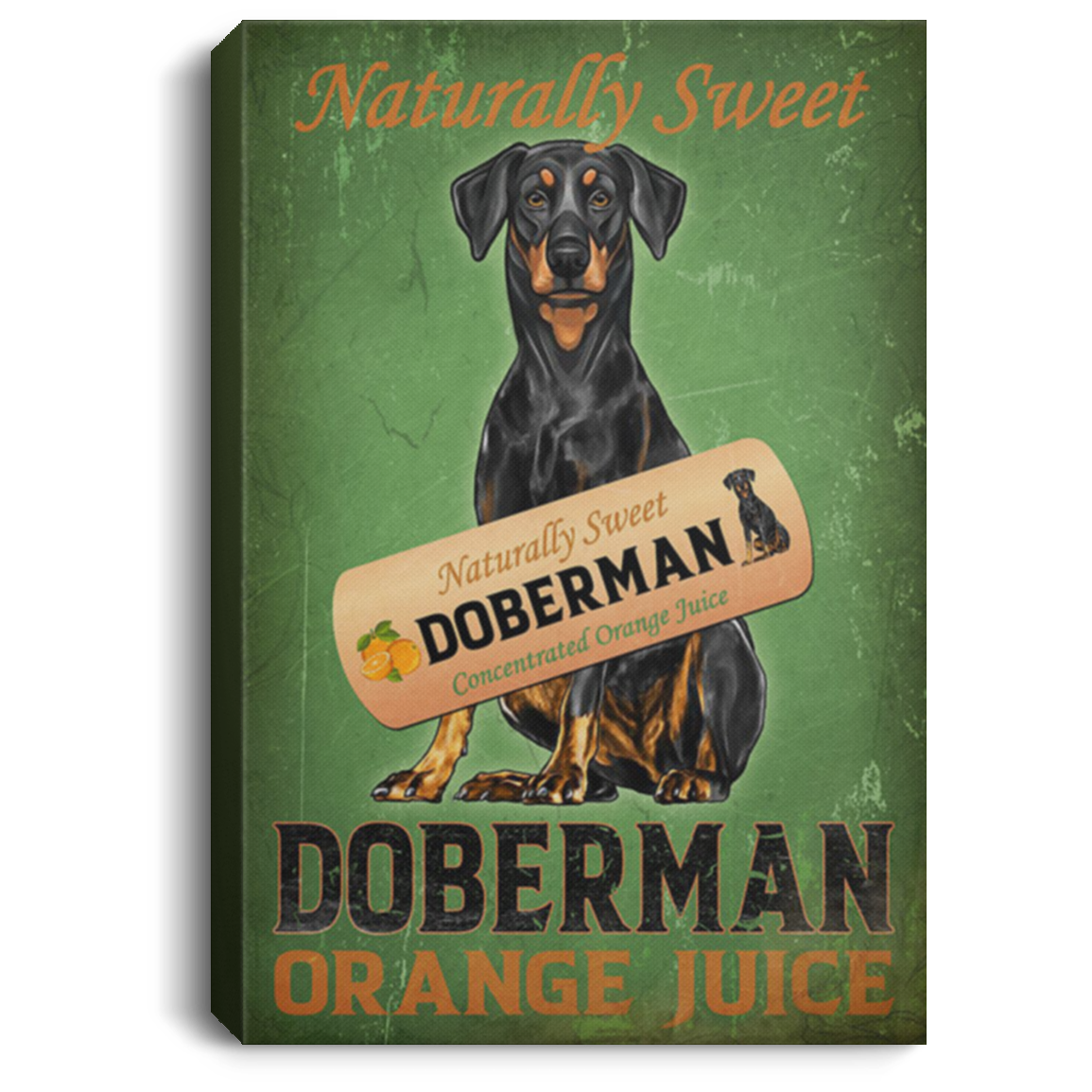 200825G Naturally Sweet Doberman Dog Canvas Wall Art For Living Room Bedroom Restaurant Birthday Christmas Wrapped Ready To Hang 8x12 12x18 16x24
