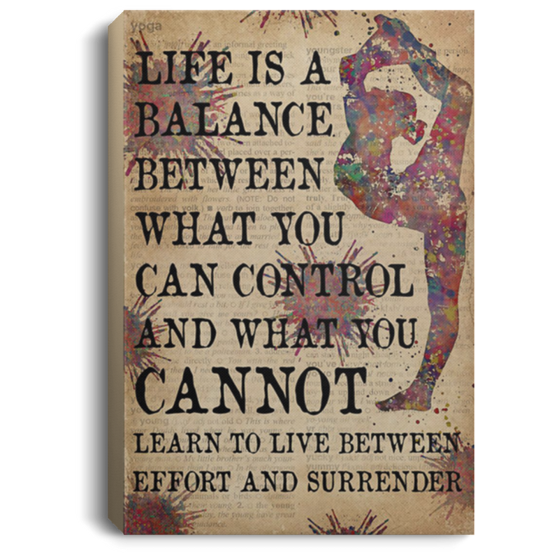 200818EE Life Is A Balance Yoga Canvas Inspirational Wall Art Awesome Birthday Christmas Ideas Great Gift Decoration 8x12 12x18 16x24