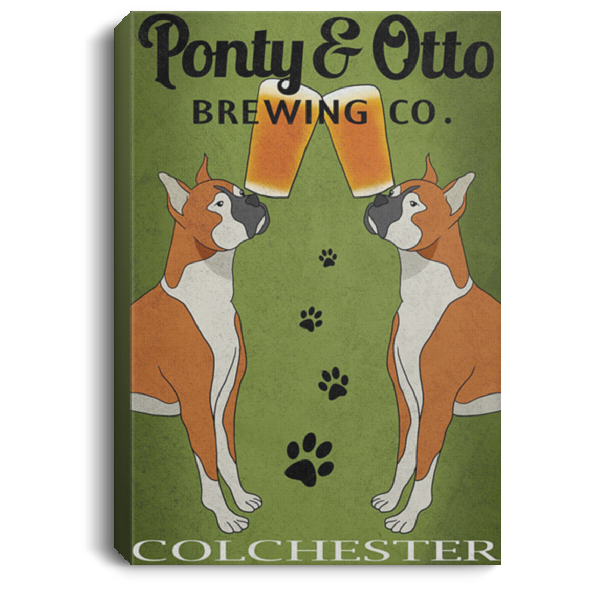 200822H Canvas Poster Print Ponty & Otto Brewing Company Gift For Men Women On Birthday Christmas Anniversary Wrapped Ready To Hang 8x12 12x18 16x24