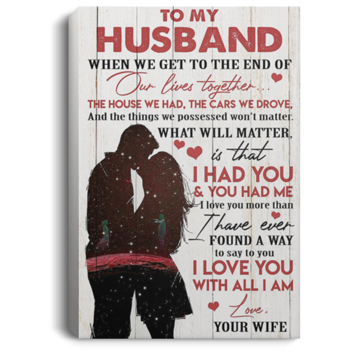 200813BB Art Posters Inspirational Canvas Wall Art To My Husband From Wife Perfect Birthday Christmas Ideas Great Gift Decoration 8x12 12x18 16x24