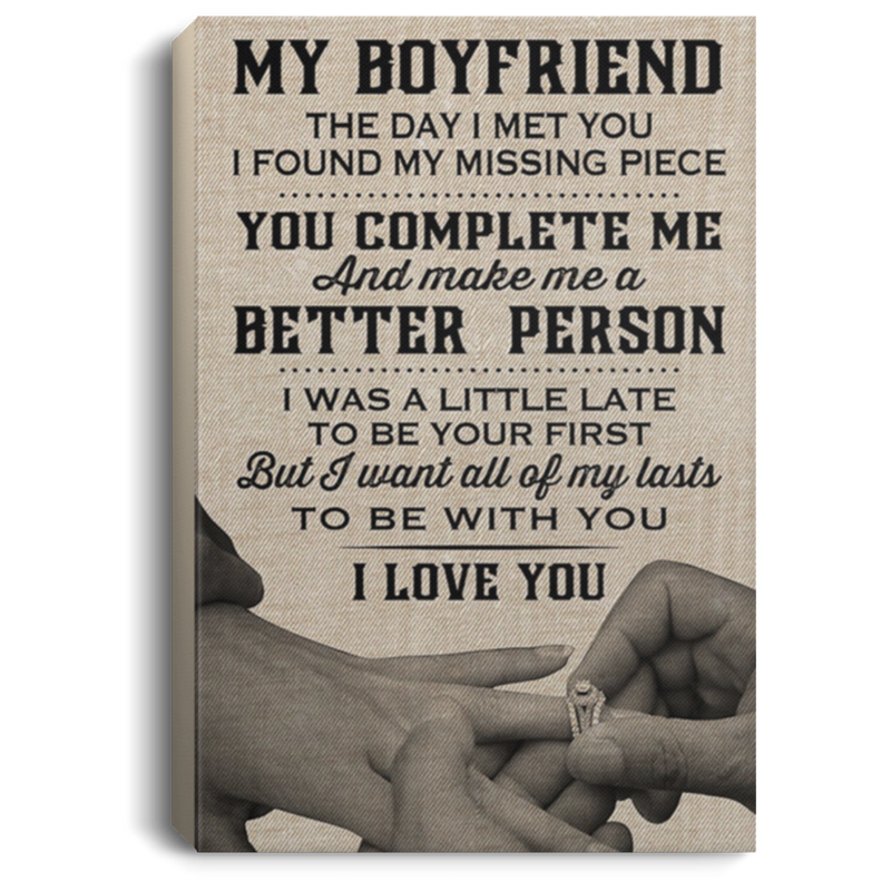 200813BB My Boyfriend From Girlfriend Canvas Wall Art For Living Room Bedroom Perfect Birthday Christmas Ideas Great Gift Decoration 8x12 12x18 16x24