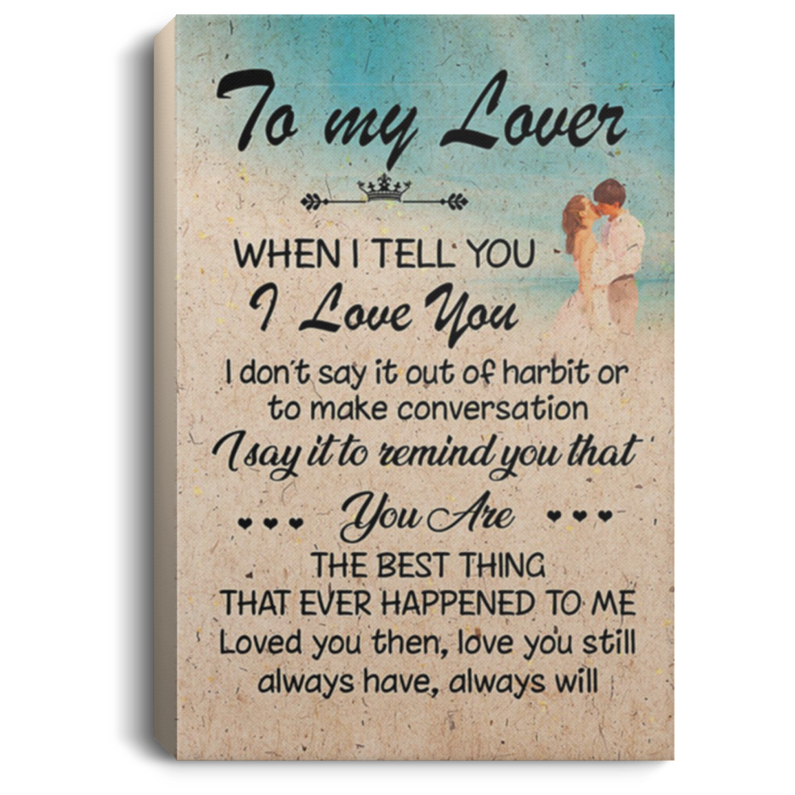 200813BB To My Lover Vintage Poster Canvas Wall Art Perfect Birthday Christmas Ideas Great Gift Decoration 8x12 12x18 16x24