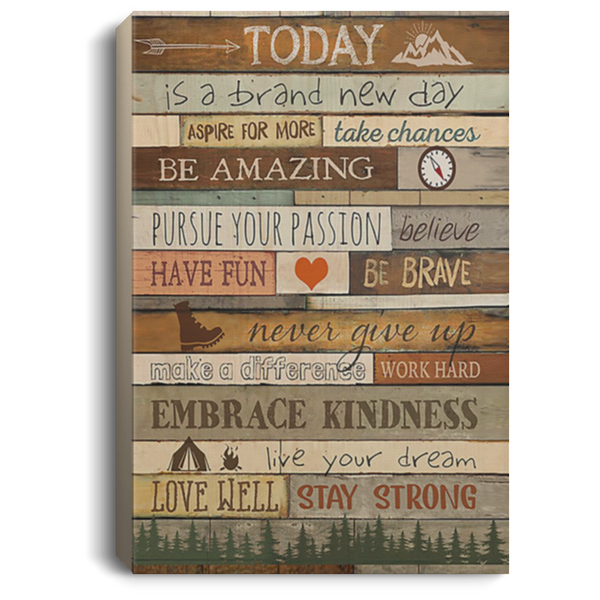 200818EE Motivational Canvas Wall Art Today Is A Good Day Hiking Perfect Birthday Christmas Ideas Great Gift Decoration 8x12 12x18 16x24