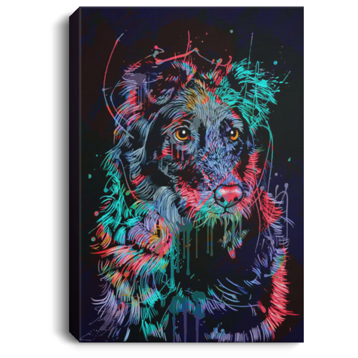 200825G Canvas Wall Office Border Collie Perfect Birthday Christmas Ideas Great Gift Decoration 8x12 12x18 16x24