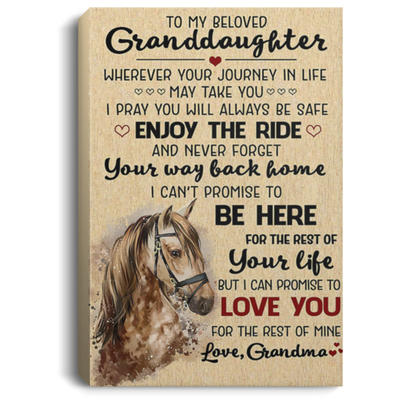 200813BB Grandma To Granddaughter Horse Art Posters Inspirational Canvas Wall Art I Can Promise To Love You For Rest Of Mine 8x12 12x18 16x24