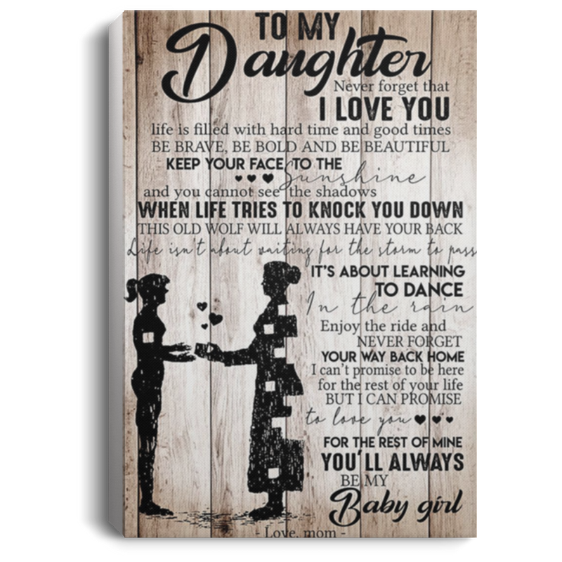 200813BB Quote Posters Canvas To My Daughter From Mom Awesome Birthday Anniversary Christmas Ideas Great Gift Decoration 8x12 12x18 16x24